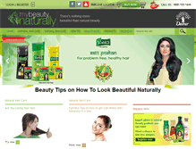 Tablet Screenshot of mybeautynaturally.com